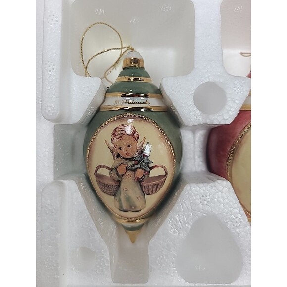 Vintage MJ Hummel Angels Porcelain Christmas Ornaments Bradford Editions - Picture 2 of 8